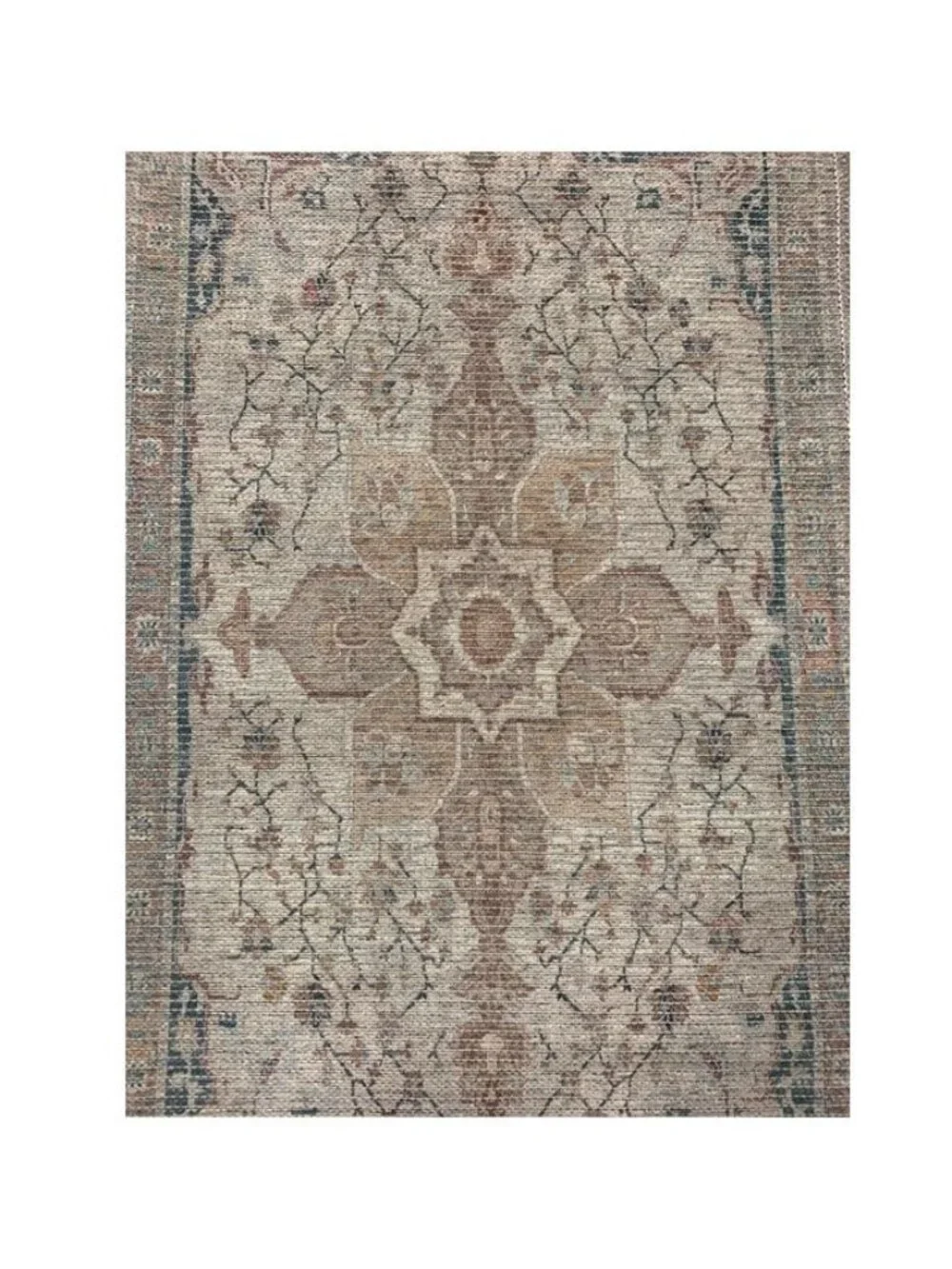 Nourison Farmhouse Washable 2' x 6' Accent Rug Runner Beige Tan Cream